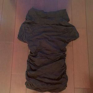 Black knit short sleeve sweater